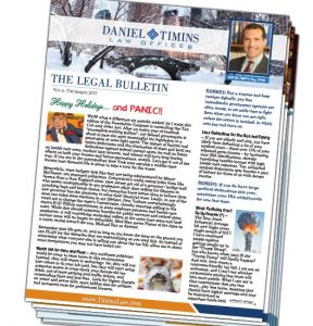 Law Offices of Daniel Timins Newsletter